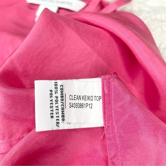 Diane Von Furstenberg DVF Hot Pink Barbie Silk Spaghetti Strap Tank Top Large - Picture 6 of 13